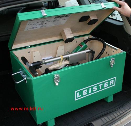 Сварочный автомат Leister - вид ящика внутри